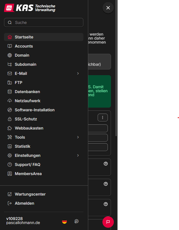 ALL-INKL KAS - die übersichtliche Hosting-Verwaltungsoberfläche